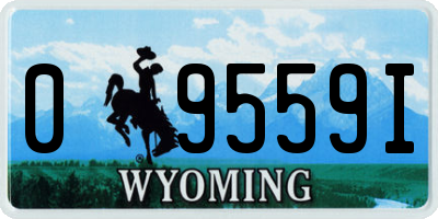 WY license plate 09559I