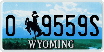 WY license plate 09559S