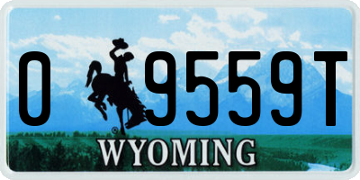 WY license plate 09559T