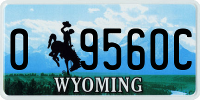 WY license plate 09560C