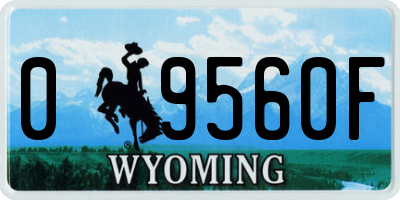 WY license plate 09560F