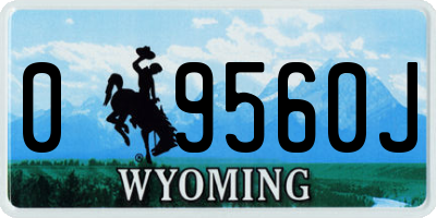 WY license plate 09560J