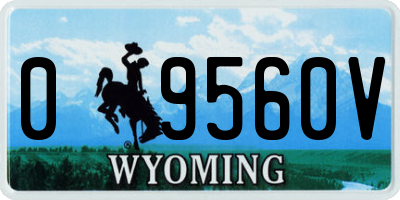 WY license plate 09560V