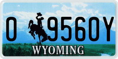 WY license plate 09560Y