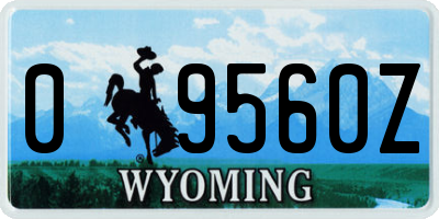 WY license plate 09560Z