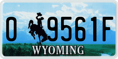WY license plate 09561F