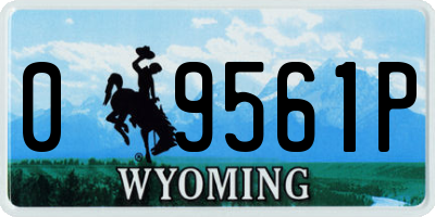 WY license plate 09561P