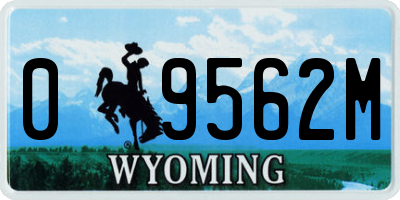 WY license plate 09562M