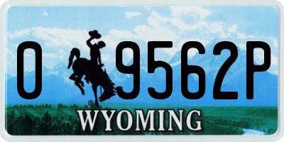 WY license plate 09562P