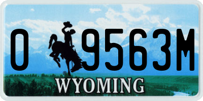 WY license plate 09563M