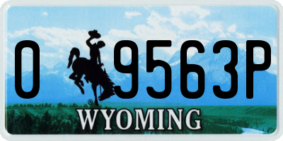 WY license plate 09563P