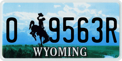 WY license plate 09563R