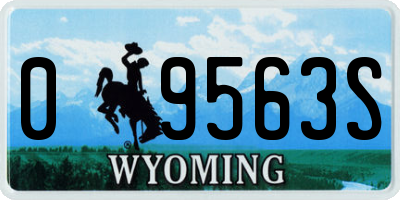 WY license plate 09563S