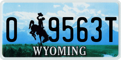 WY license plate 09563T