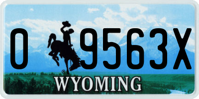 WY license plate 09563X