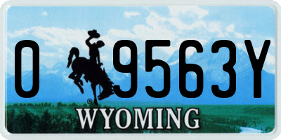WY license plate 09563Y