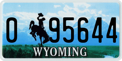 WY license plate 095644