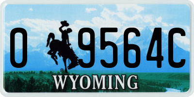 WY license plate 09564C