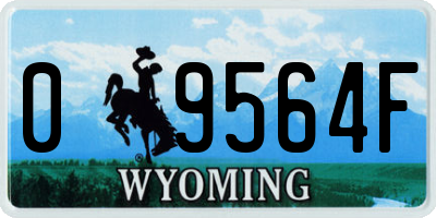 WY license plate 09564F