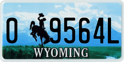 WY license plate 09564L