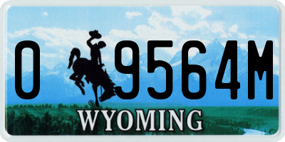 WY license plate 09564M