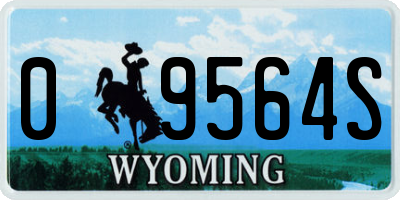 WY license plate 09564S