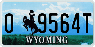 WY license plate 09564T
