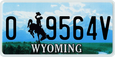 WY license plate 09564V