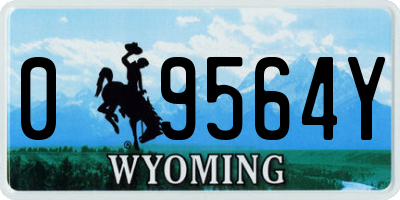 WY license plate 09564Y