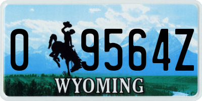 WY license plate 09564Z