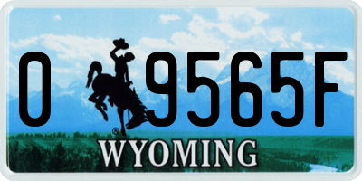 WY license plate 09565F