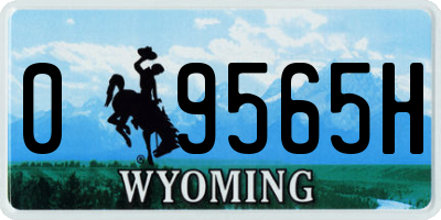 WY license plate 09565H