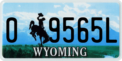 WY license plate 09565L