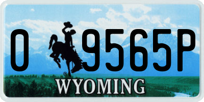 WY license plate 09565P