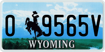 WY license plate 09565V