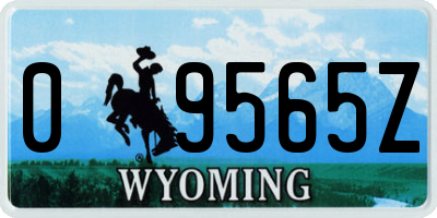 WY license plate 09565Z