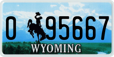 WY license plate 095667