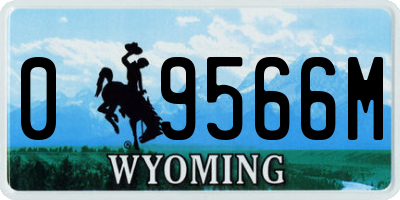 WY license plate 09566M