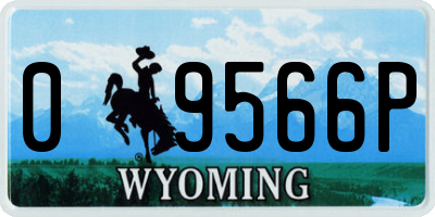 WY license plate 09566P