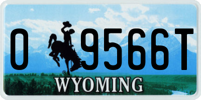 WY license plate 09566T