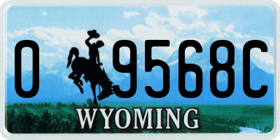 WY license plate 09568C