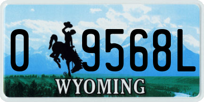 WY license plate 09568L