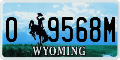 WY license plate 09568M