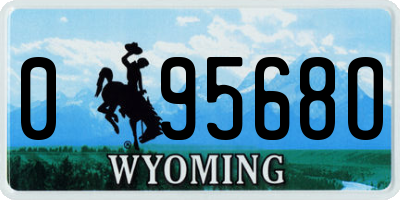 WY license plate 09568O