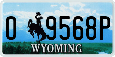 WY license plate 09568P