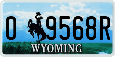 WY license plate 09568R
