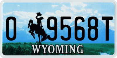 WY license plate 09568T