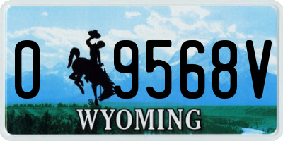WY license plate 09568V