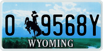 WY license plate 09568Y