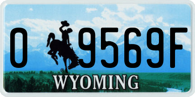 WY license plate 09569F
